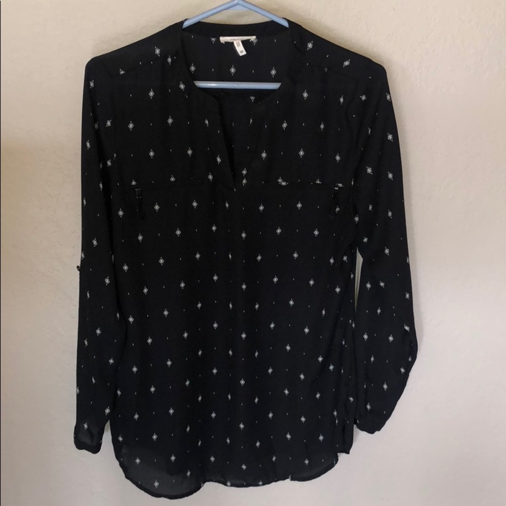 Black tunic blouse